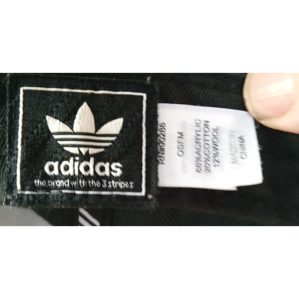 Adidas Black Snapback Hat With White Logo - Picture 3 of 4